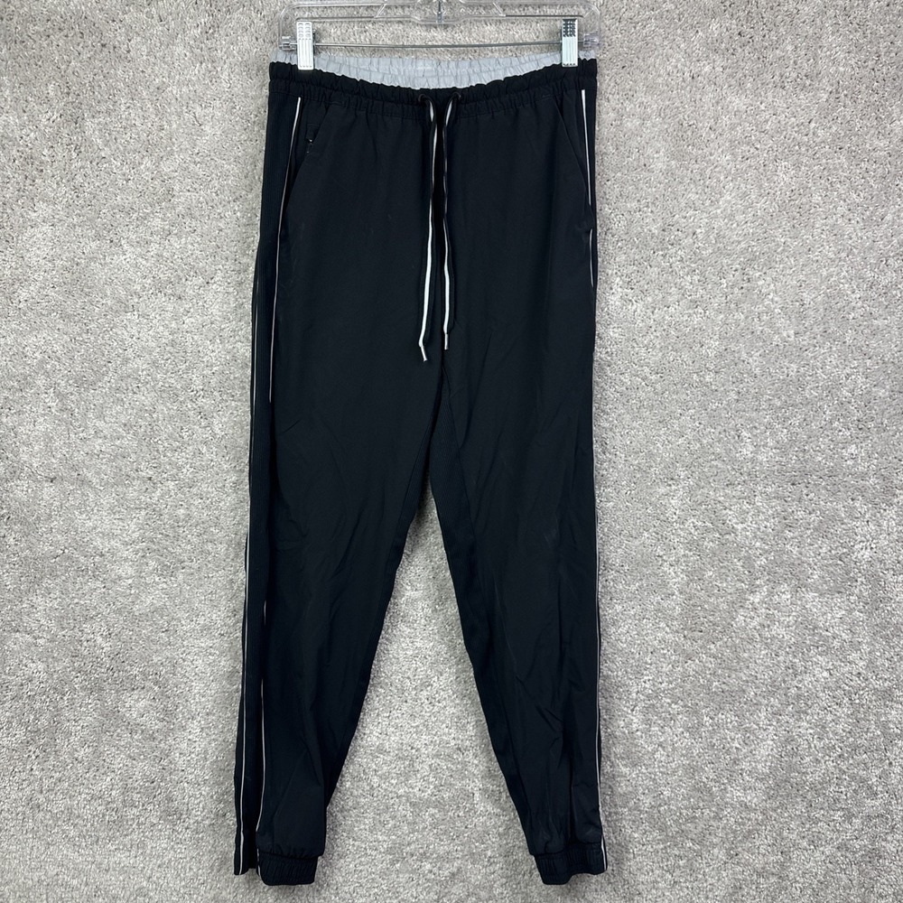 Athleta Black Colorblock Brooklyn Jogger Women 6 Athleisure Travel Pant #566705